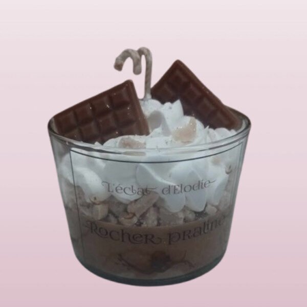 L'éclat d'Elodie - Bougie - Gourmande - Rocher praliné Leclat dElodie Bougie Gourmande Rocher praline