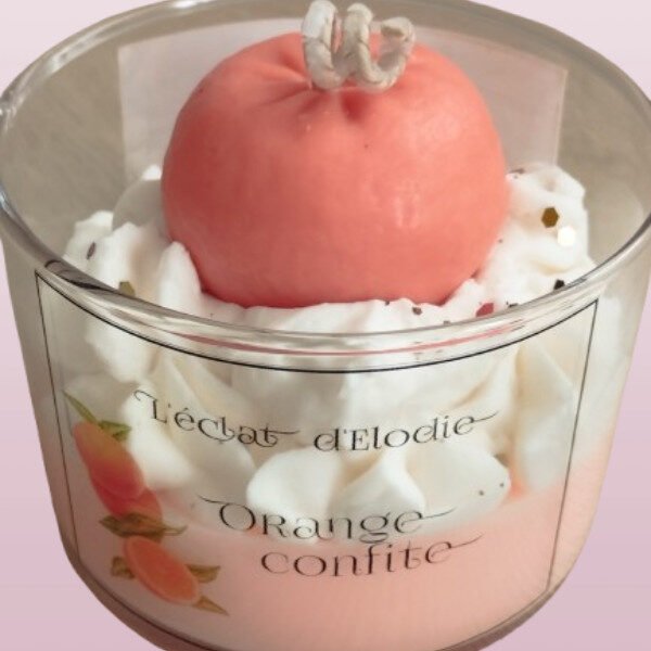 Leclat dElodie bougie G orange confite