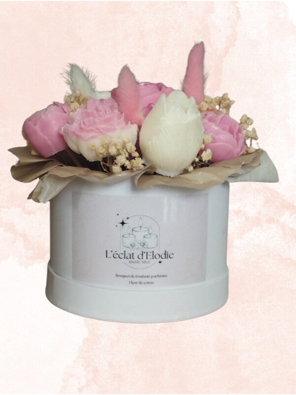 L'éclat d'Elodie - bouquet de cire - Fleur de coton Leclat dElodie bouquet de cire Fleur de coton 1